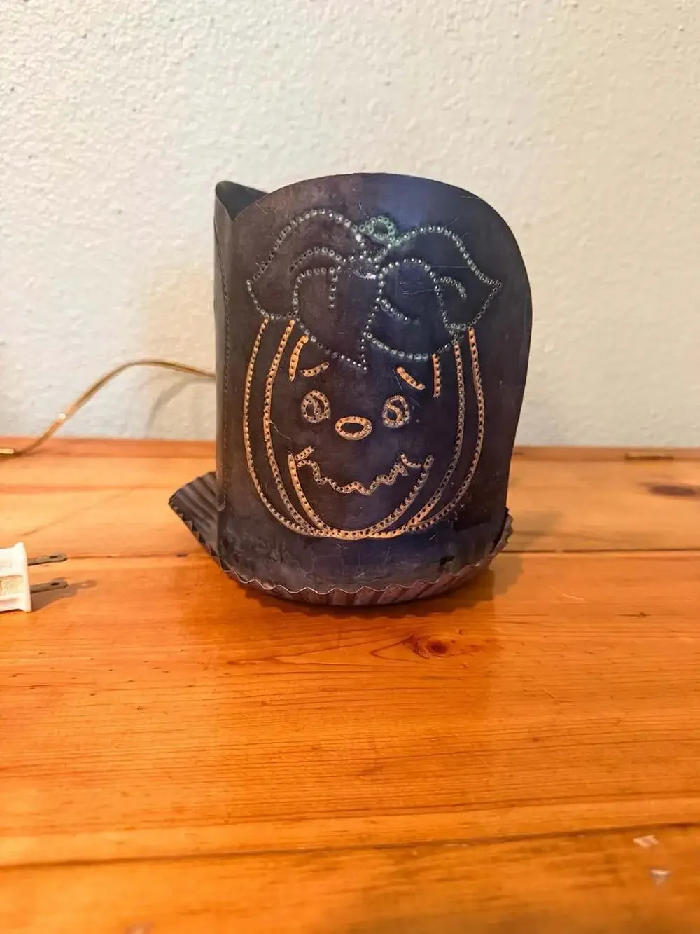 Tom Metal Pumpkin and Cat Halloween Lantern Light